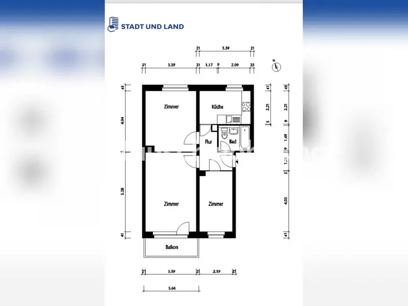 Tauschwohnung: Gemütliche helle 3-Zimmer Wohnung mit Aussicht auf Grünes — photo 1
